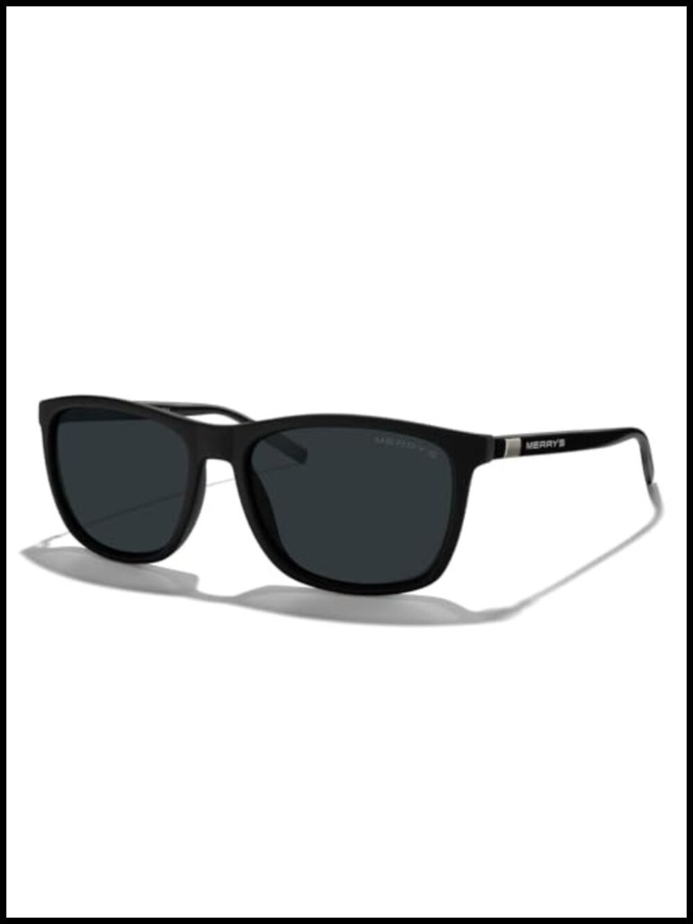 Polarized Square Sunglasses Aluminum Temples Full Frame UV Protection